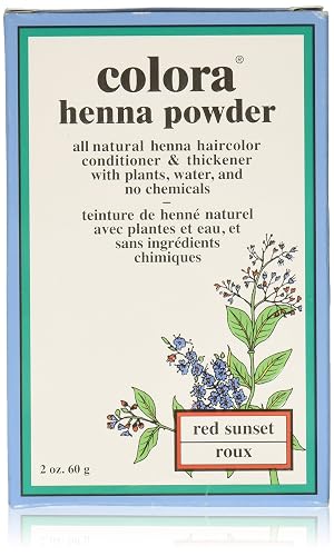 Colora Henna Powder Hair Color Red Sunset, 2 Oz