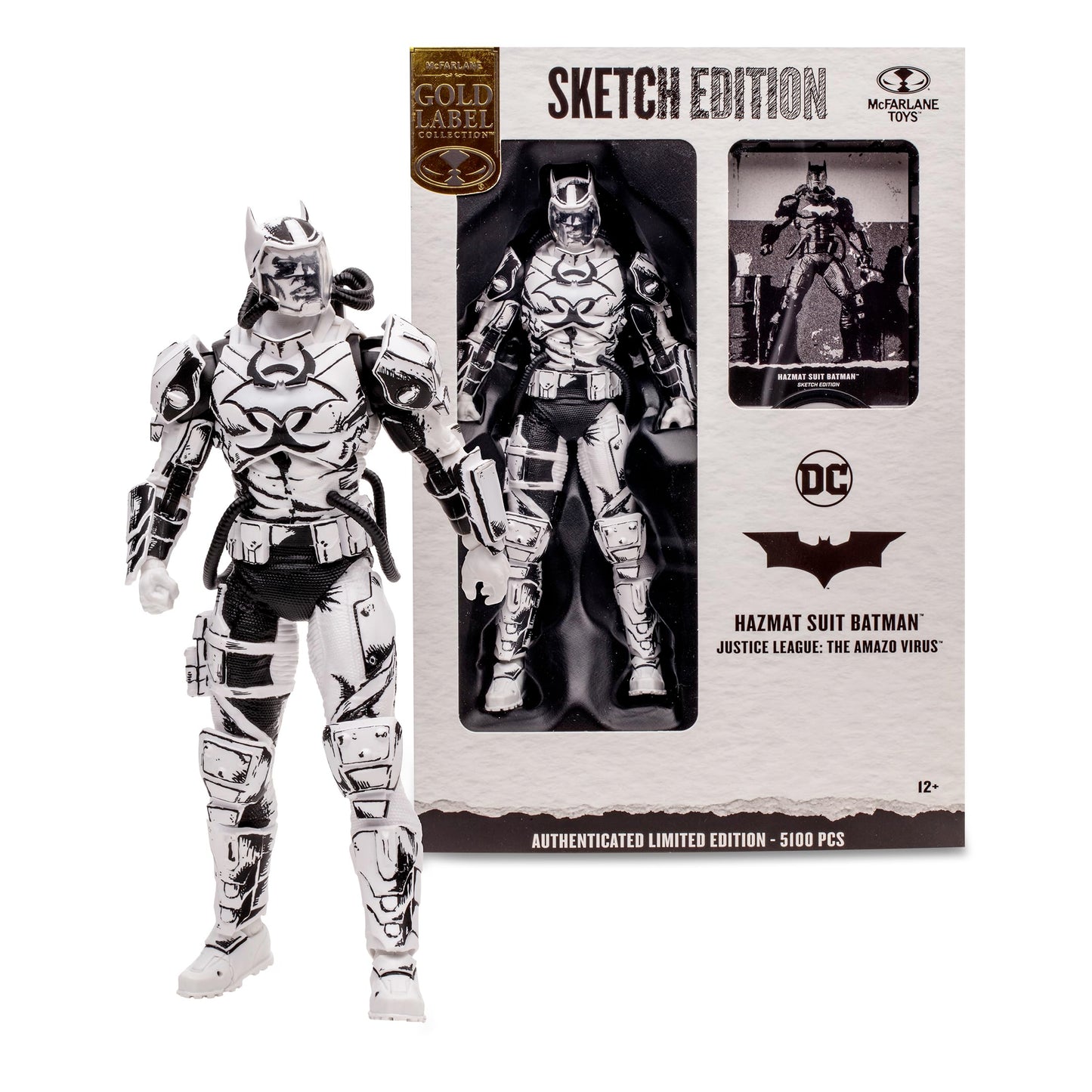 Hazmat Suit Batman (DC Multiverse) Sketch Edition Gold Label 7"" Figure MTS Exclusive, 17047