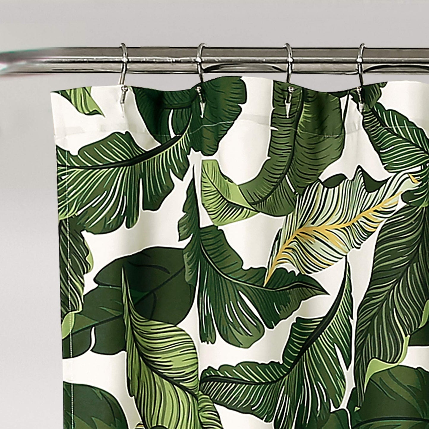 Lush Decor Tropical Paradise Shower Curtain Single 72" W x 72" L Green - Tropical Shower Curtains for Bathroom - Bathroom Curtain - Coastal Decor