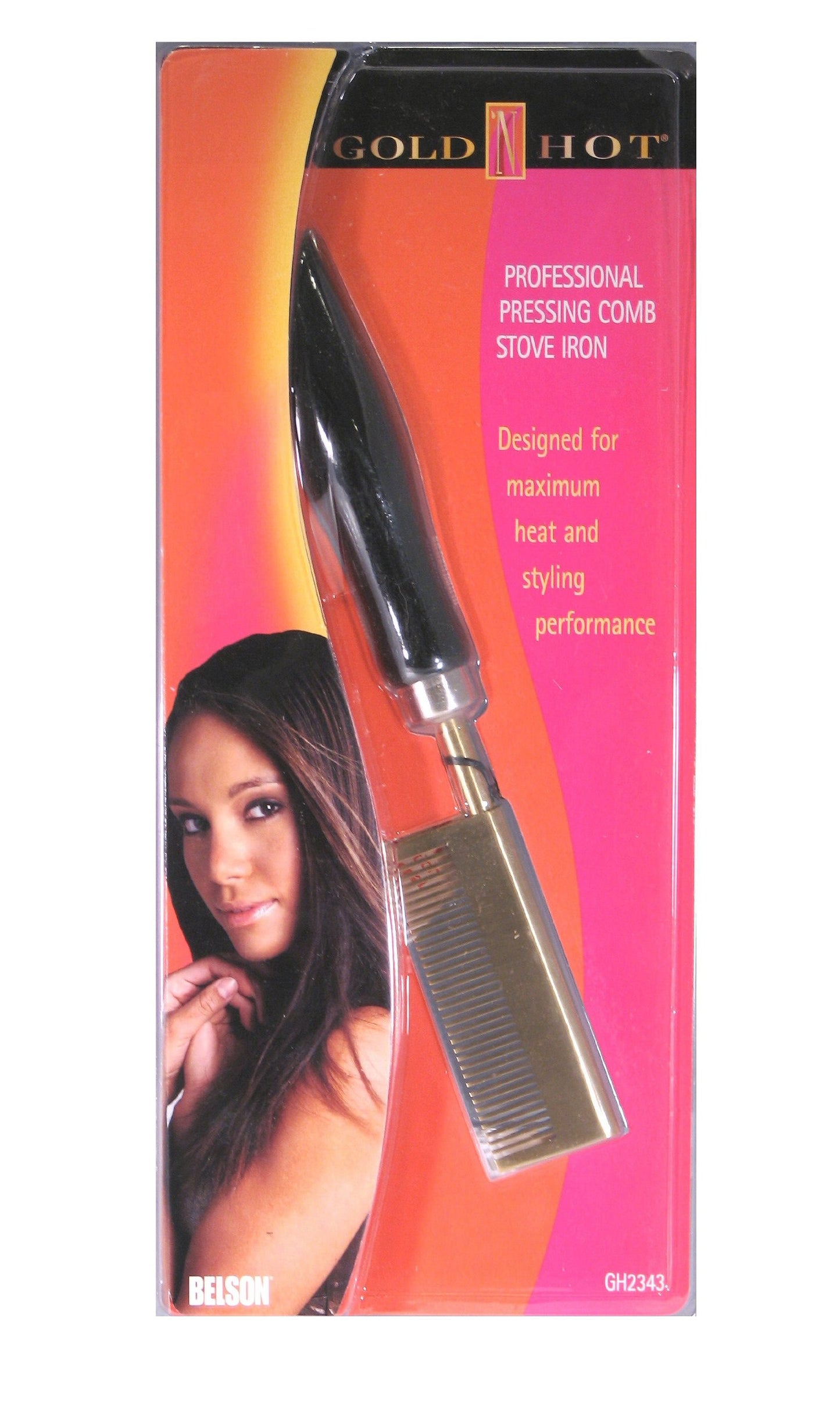 Gold N Hot Professional Pressing Comb Stove Iron, Gold, 1 Count (GH2343)
