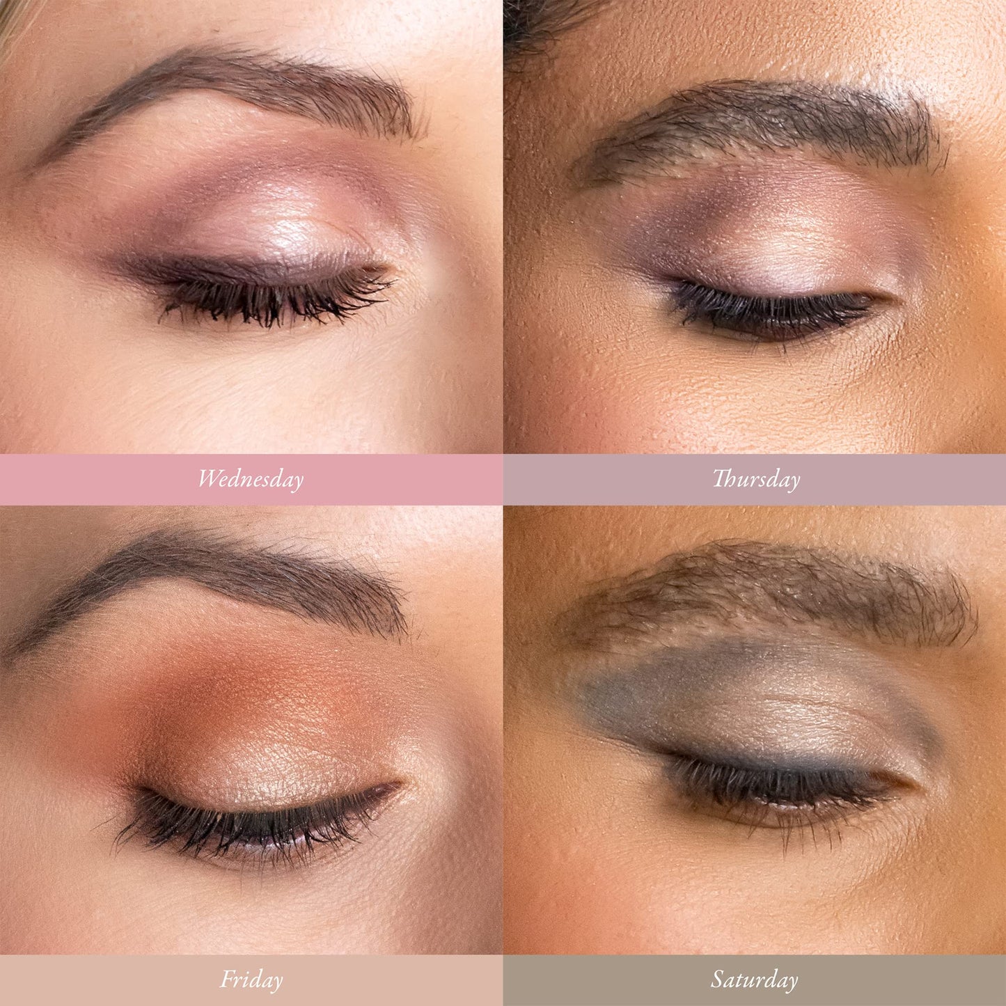PÜR MINERALS On Point Eyeshadow Palette, Matte, Shimmer & Metallic Shades, Skincare-Infused Formula, Cruelty Free, Saturday