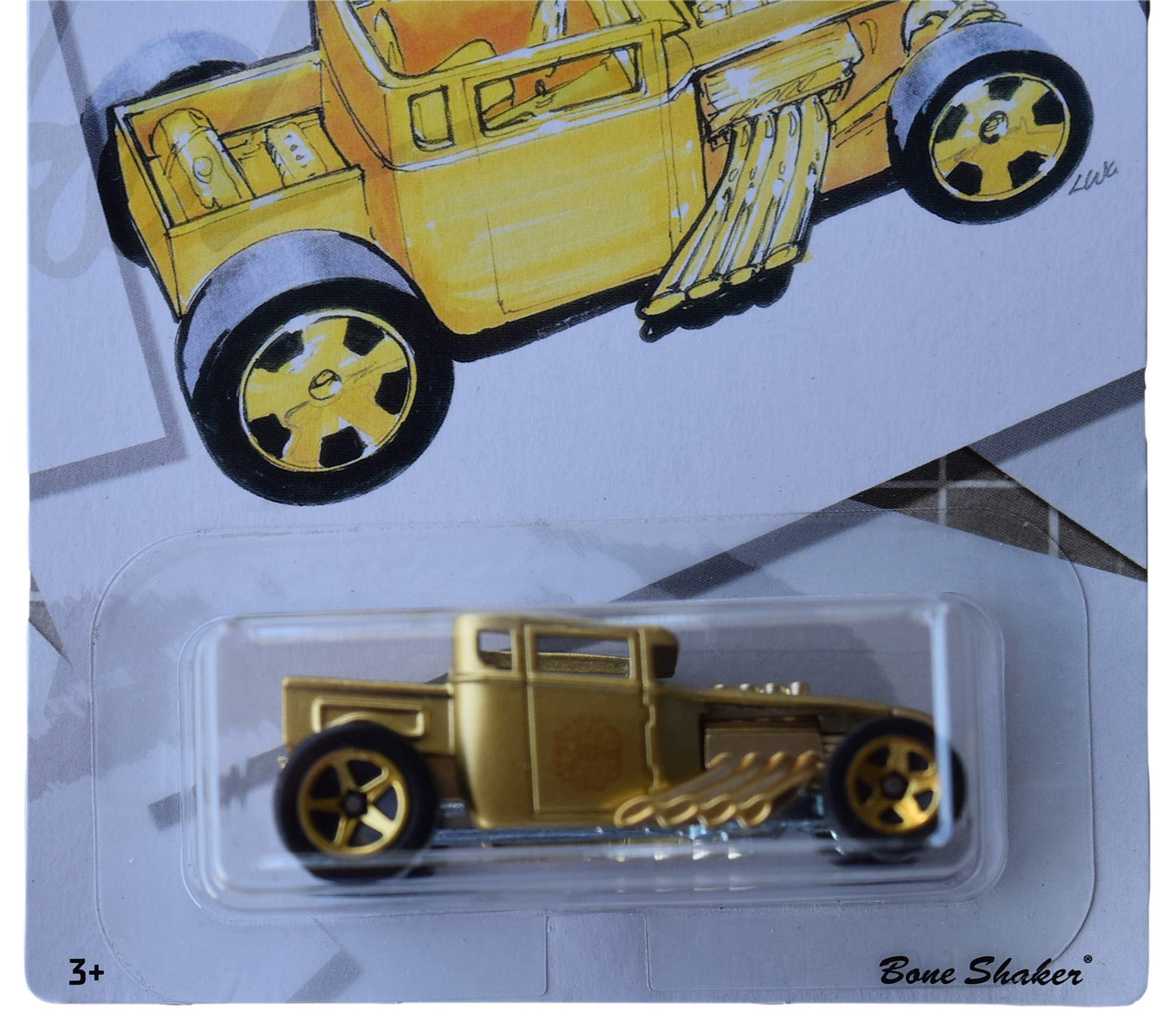 Hot Wheels Bone Shaker 5/10 [Gold], Larry Wood 50th Anniversary
