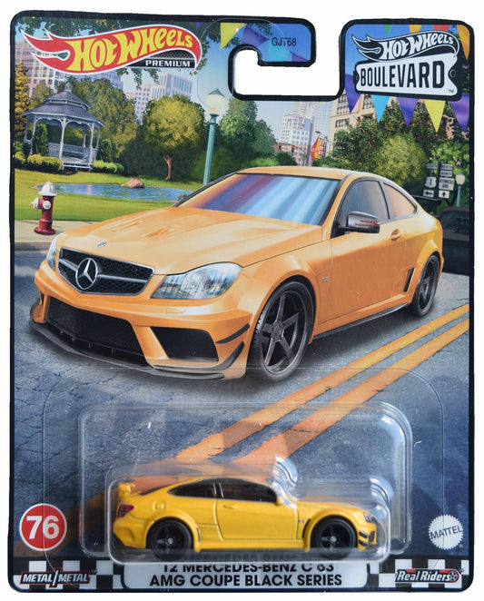 Hot Wheels '12 Mercedes Benz C 63 AMG Coupe Black Series, Boulevard Premium Series
