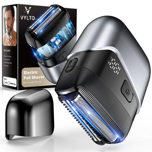 VYLTO Electric Foil Shavers for Men- New Version Mini Electric Razor with 3D Floating Heads & Precision Blades, Portable Cordless Electric Shaver IPX7 Beauty and Personal Care Vylto