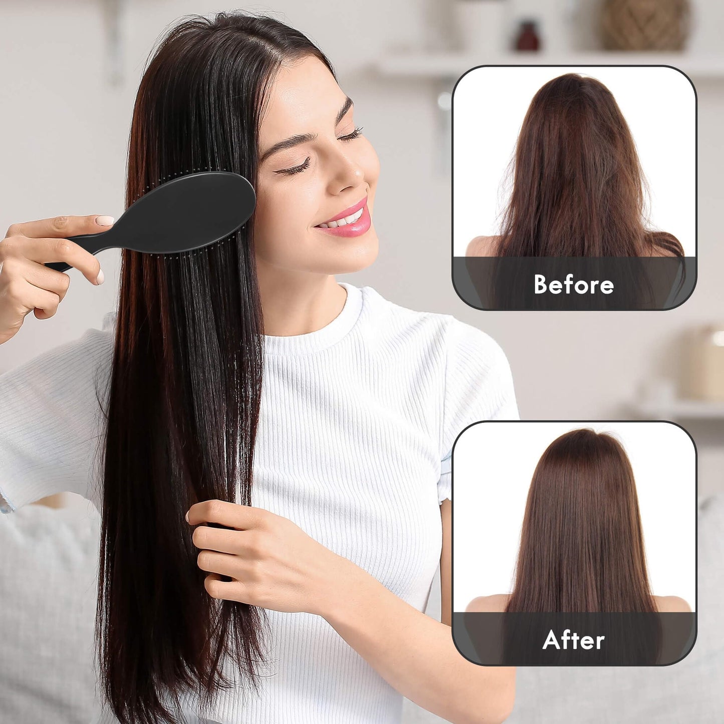 Air Cushion Detangling Hair Brush - 2 Pack Detangler Hairbrush with Ultra Soft Bristles for Effortless Tangle Removal - For Wet Dry Damaged Curly Hair Beauty and Personal Care Aussumy