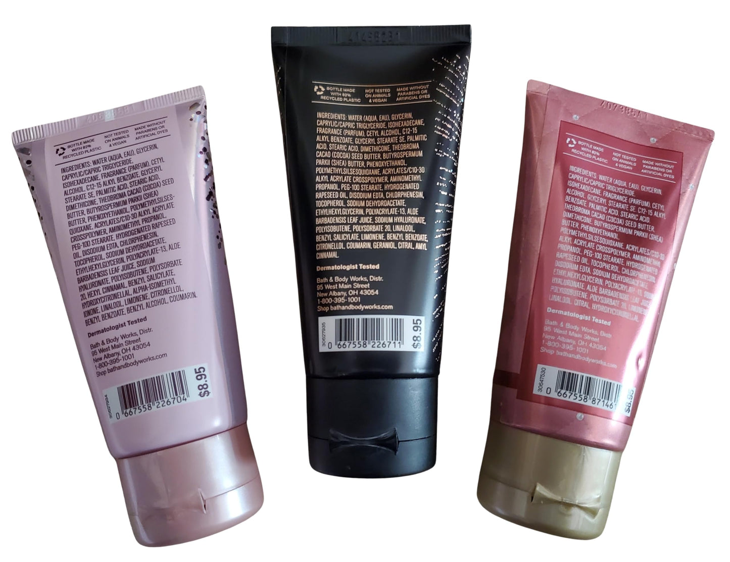Bath & Body Works Travel Size Ultimate Hydration Body Creams: Thousand Wishes, Into the Night, Champagne Toast 2.5 Ounces Set of 3