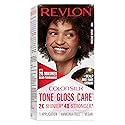 Revlon ColorSilk Tone + Gloss + Care Demi Permanent Hair Color, Dye Kit with Leave-In Scalp and Haircare Serum, 2x Shinier, 4x Stronger, 4 Dark Brown