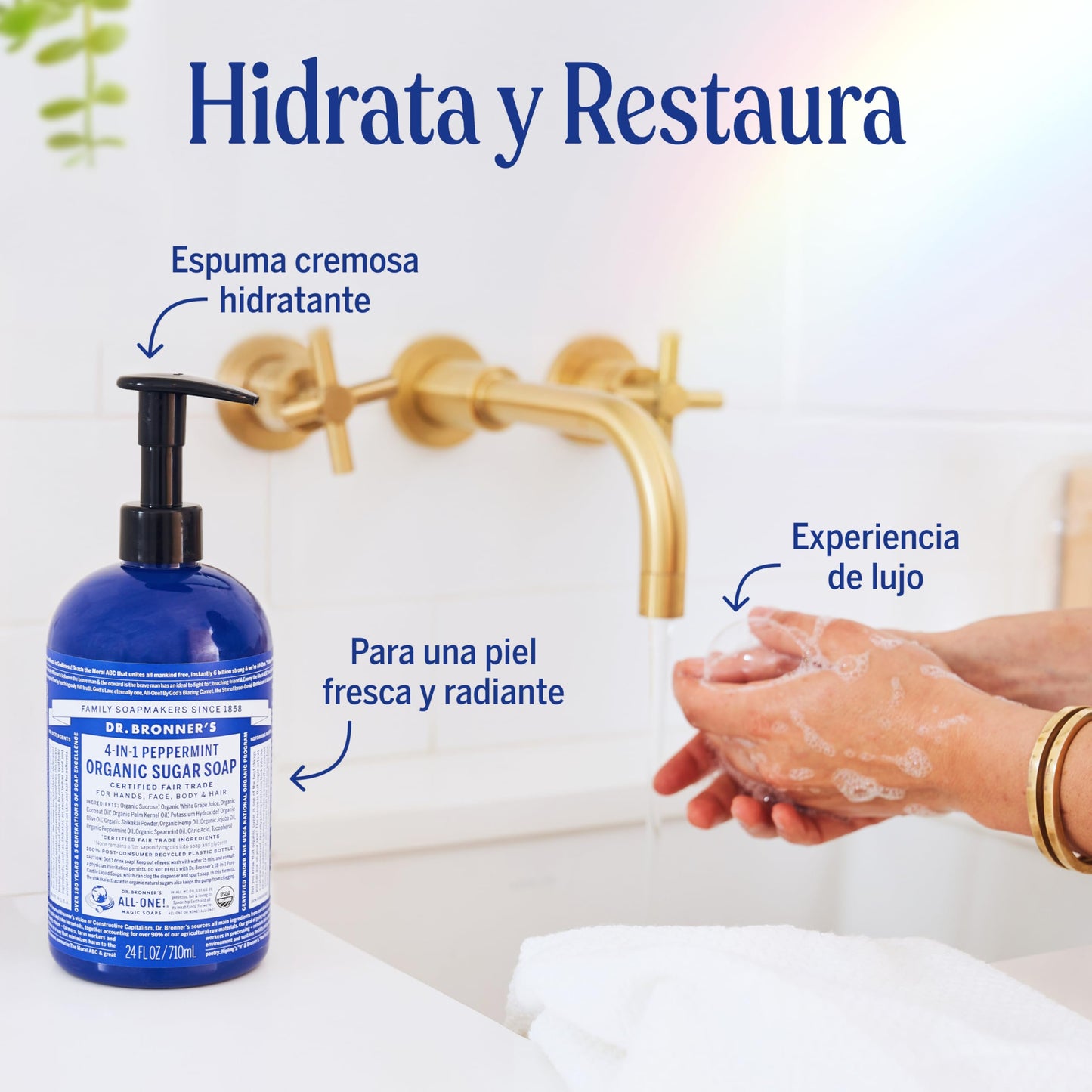 Dr. Bronner's Organic Shikakai Hand Soap Spearmint Peppermint - 12 fl oz