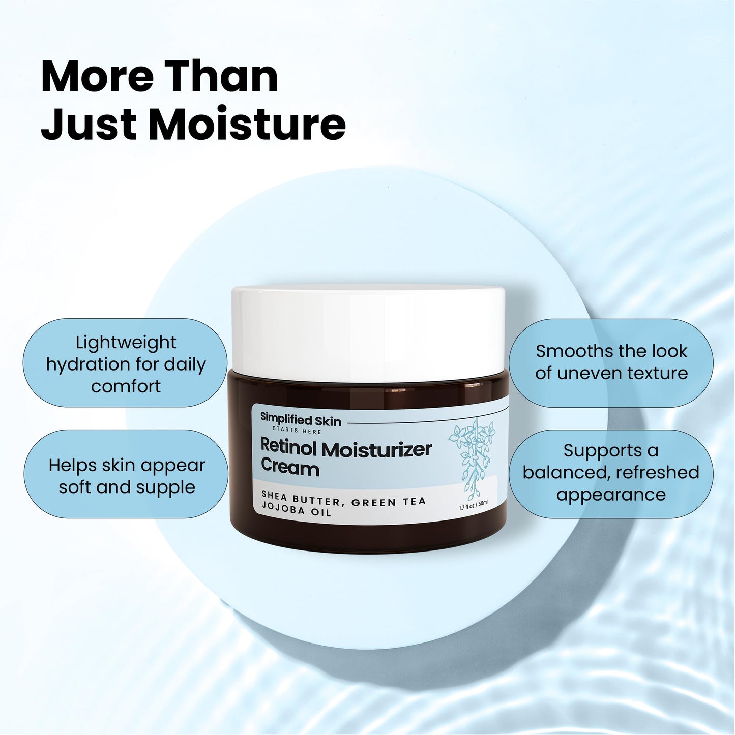 Retinol Cream for Face (3-Pack) - 2.5% Retinol Moisturizer for Fine Lines, Firming & Collagen Boost - Anti-Aging Night Wrinkle Cream with Hyaluronic