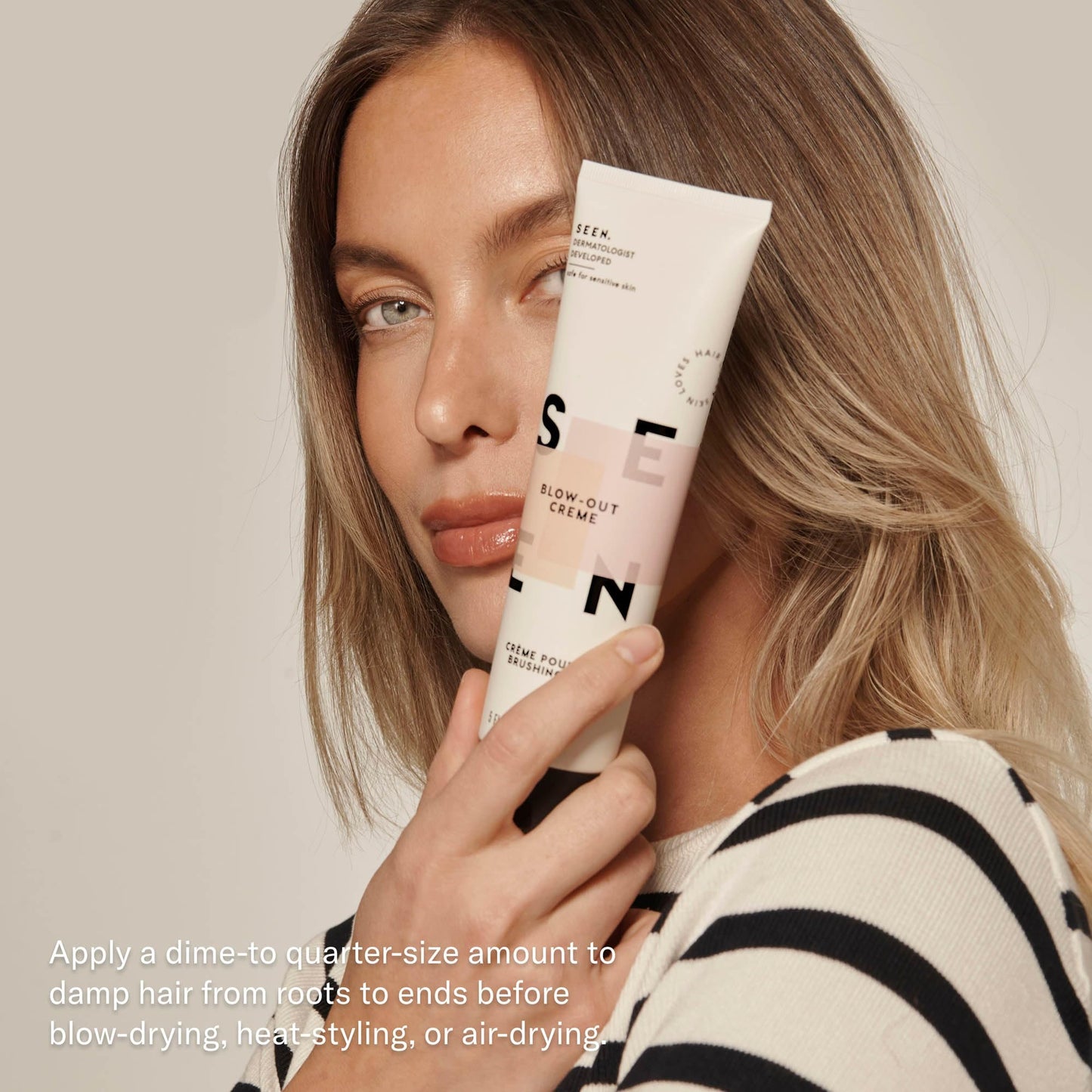 SEEN - Blow-Out Creme, Scented - Non-Comedogenic Blow-Out Hair Cream - Dermatologist-Developed - Reduces Frizz- Heat Protectant- Safe for Sensitive