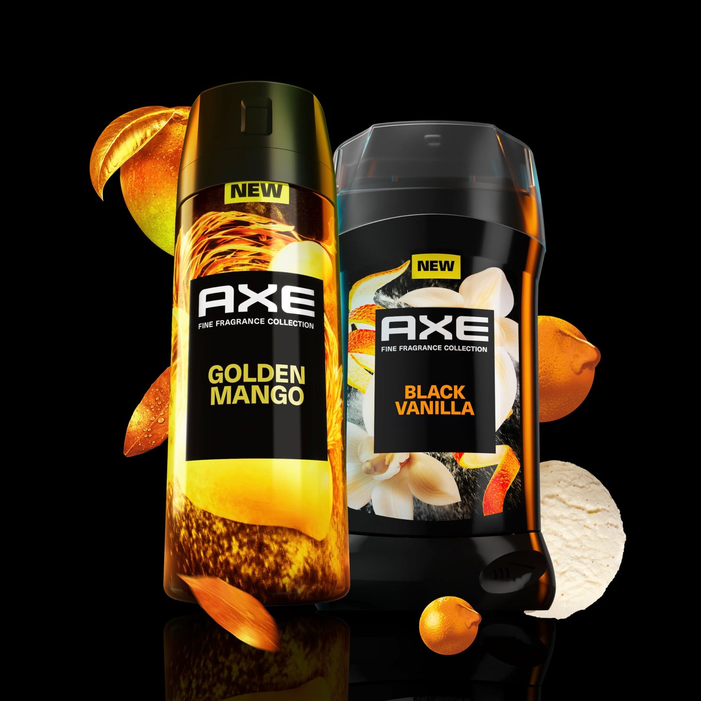 AXE Fine Fragrance Collection Premium Deodorant Body Spray for Men Golden Mango 3 Count With 72H Odor Protection and Freshness Infused with Mango Beauty and Personal Care AXE