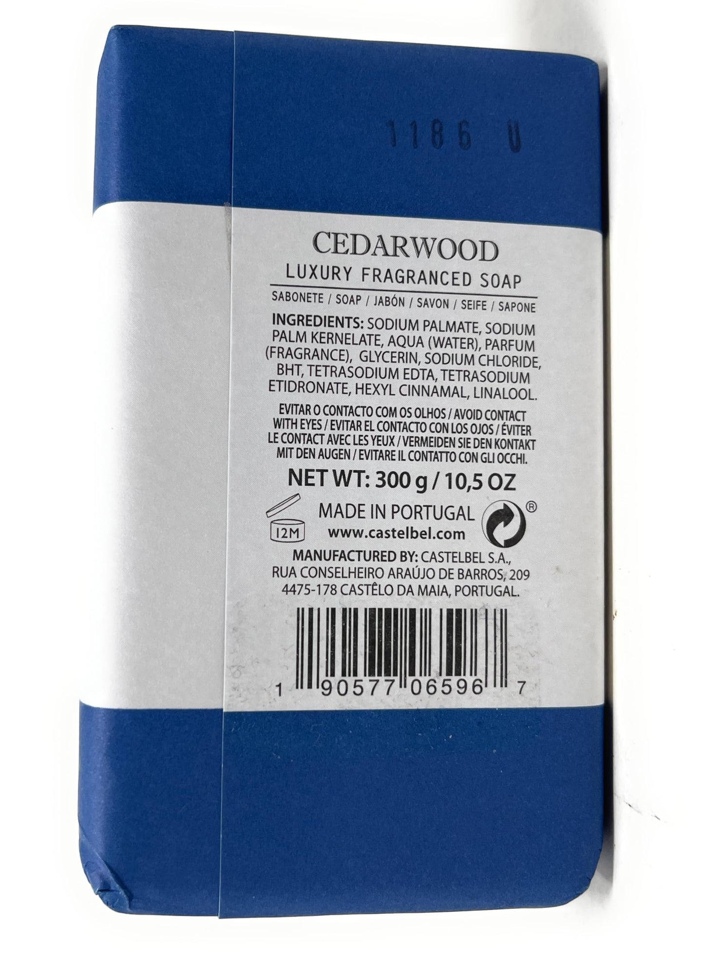 Castelbel Cedarwood Luxury Fragranced Soap, 10.5 Ounces