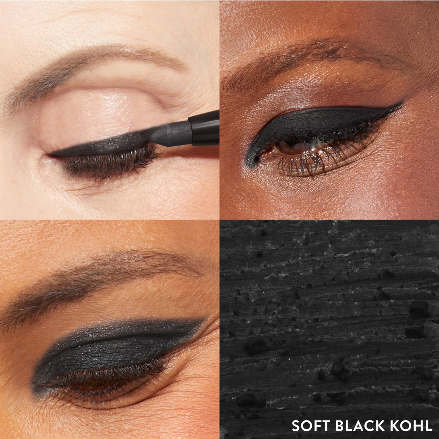 LAURA GELLER NEW YORK Kajal Longwear Kohl Eyeliner Pencil - Soft Black - Smooth, Blendable Application, Long-Wearing, Non-Creasing - Infused Beauty and Personal Care LAURA GELLER NEW YORK