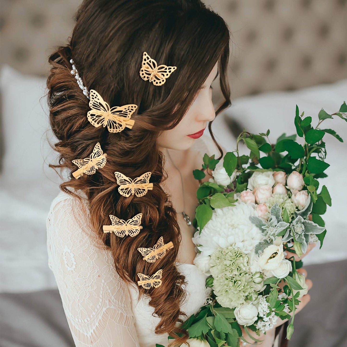 24 Pieces Halloween Butterfly Hair Clips Metal Butterfly Hair Clamps Metallic Hollow Butterfly Hairpins Clips Hair Accessories for Women Girls