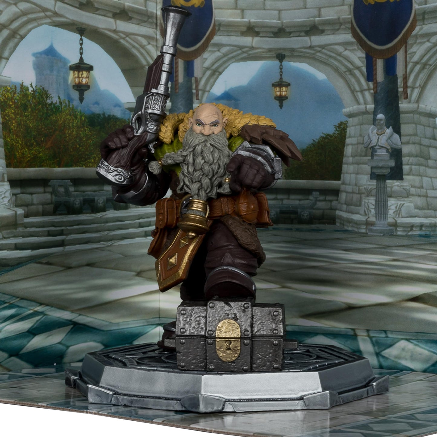 McFarlane Toys - World of Warcraft Dwarf Hunter: Beast Master & Marksman 1:12 Scale Posed Figure