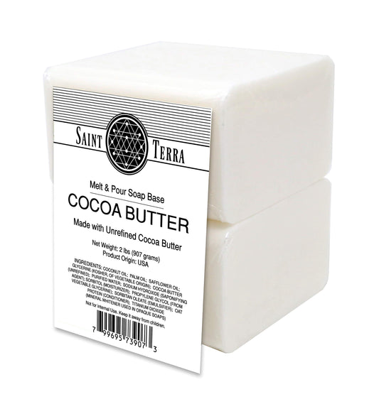 Saint Terra - Cocoa Butter Melt and Pour Soap Base, 2 Pounds Beauty & Personal Care Saint Terra