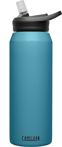 CamelBak eddy+ Water Bottle with Straw 32oz - Insulated Stainless Steel, Larkspur