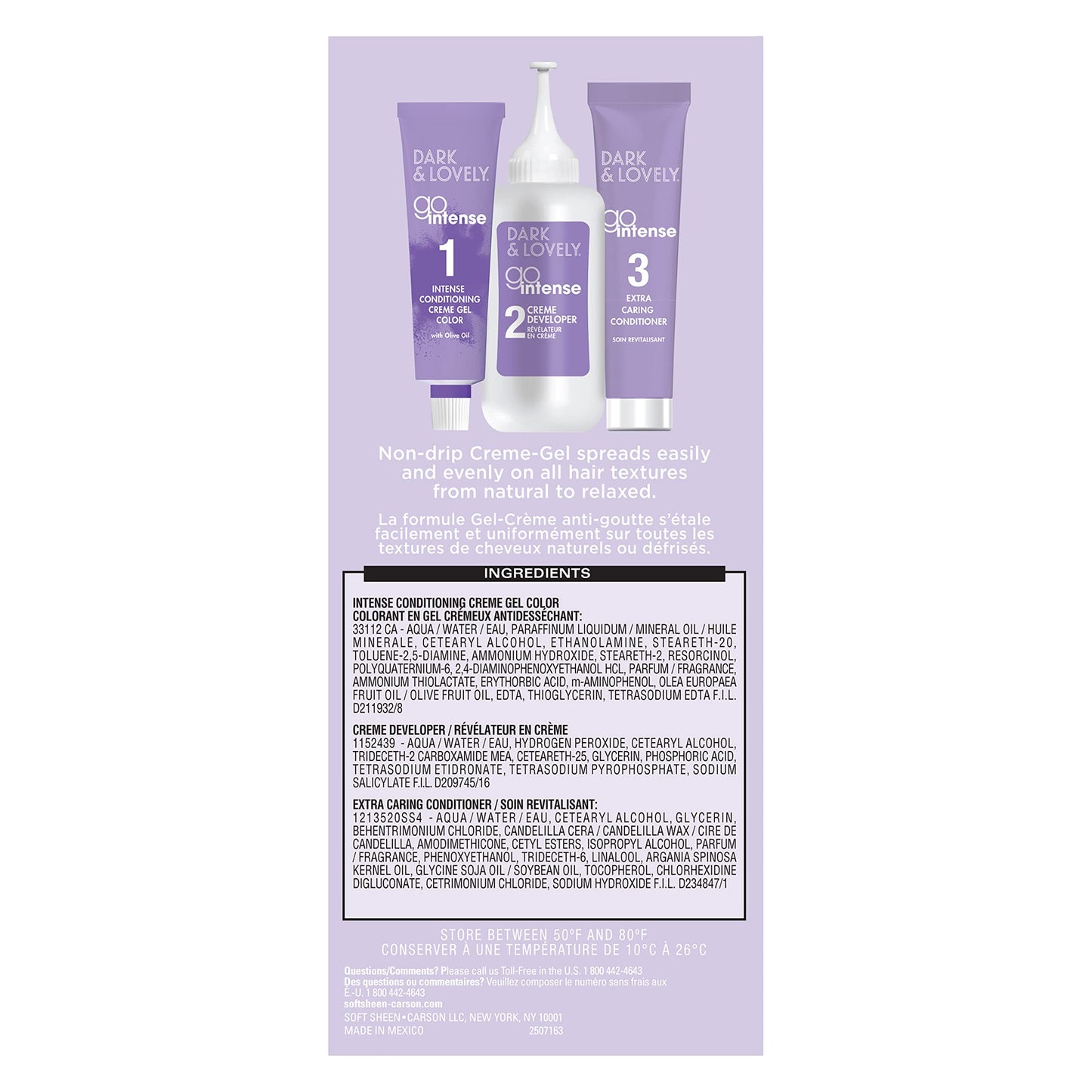 SoftSheen-Carson Dark and Lovely Ultra Vibrant Permanent Hair Color Go Intense Hair Dye with Olive Oil for Shine and Softness, Super Black