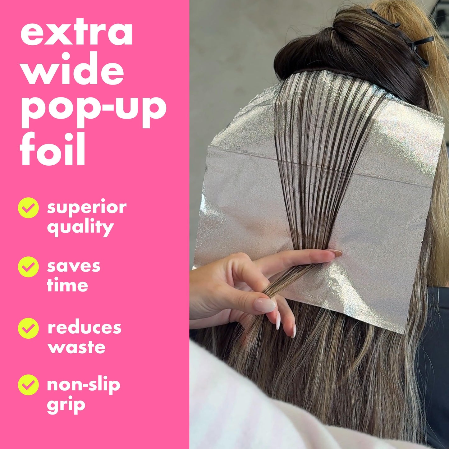 Colortrak Hair Coloring Popup Foil Box - Extra Wide 9-Inch X 10.75-Inch Sheets, Professional and Convenient, Pre-Cut and Easy to Grab During