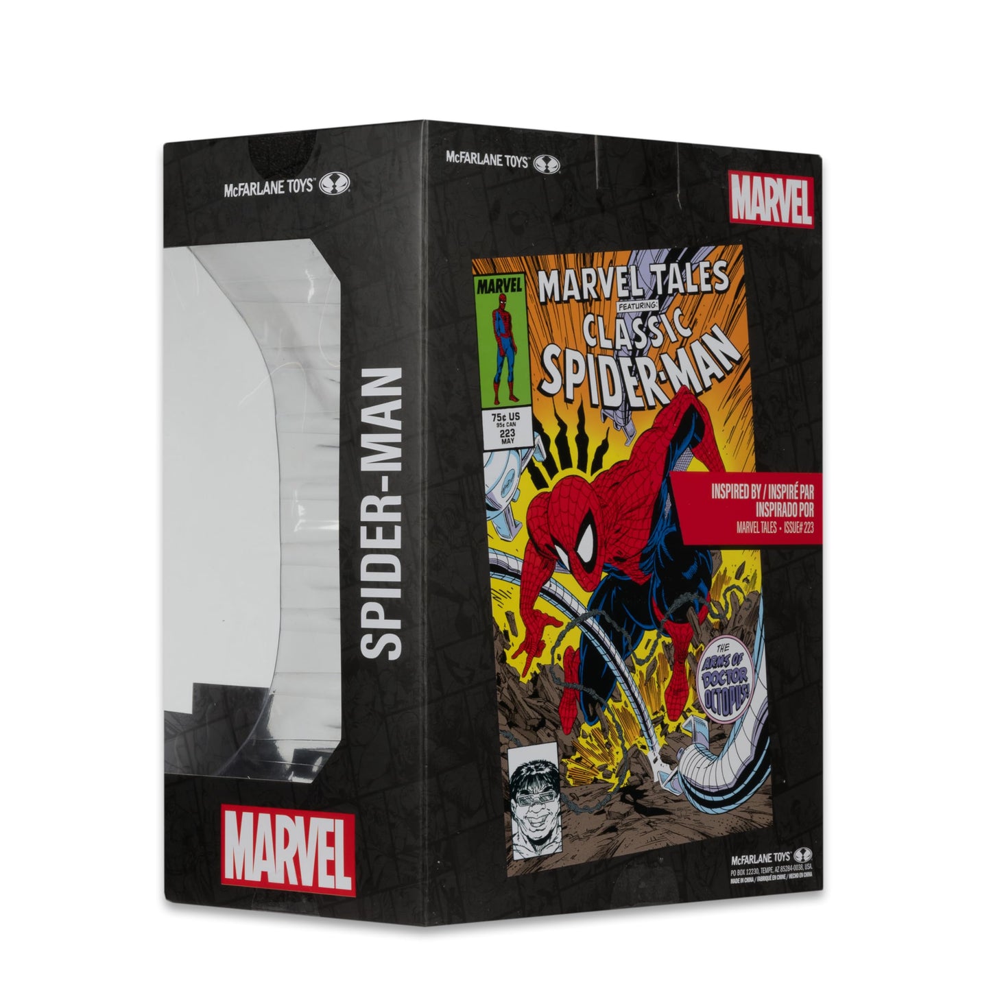 McFarlane Toys- Marvel Spider-Man 1:6th Scale Collectible with Scene & Comic (Marvel Tales #223)