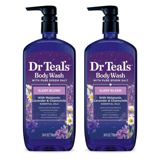 Dr Teal's Sleep Body Wash with Pure Epsom Salt, Melatonin, Lavender & Chamomile Essential Oil Blend, 24 fl oz (Pack of 2) Beauty & Personal Care Dr Teal's