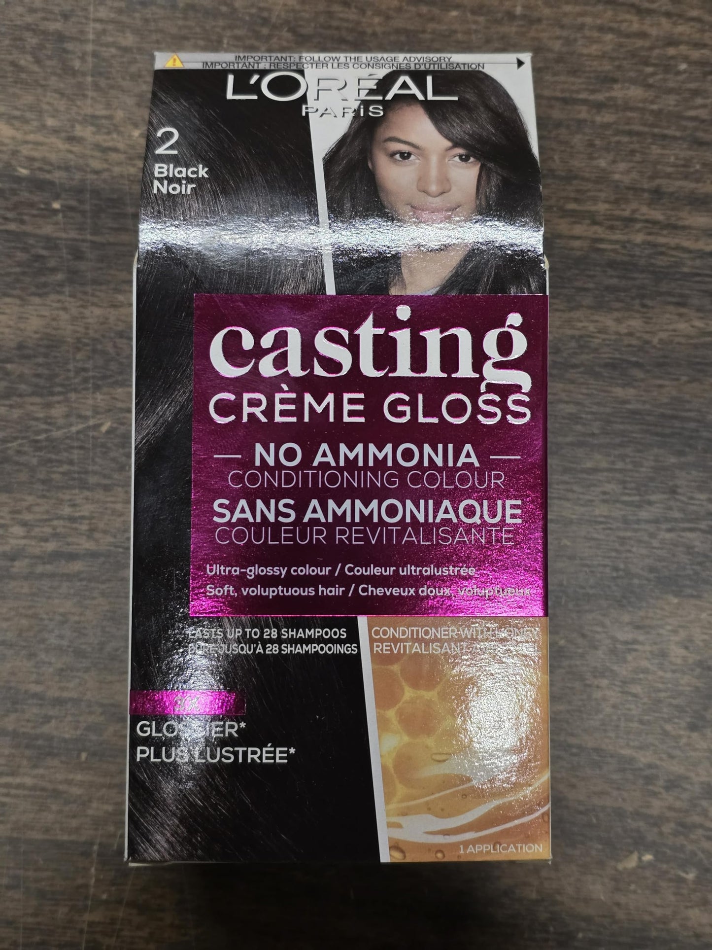 Loreal Healthy Look Hair Dye, Creme Gloss Color, Black 2, 1 ct (Pack of 3)