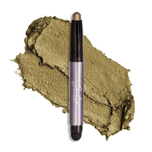 Julep Eyeshadow 101 Cream-to-Powder Waterproof Shadow Stick - Khaki Green Shimmer - Long-Lasting, Crease-Proof, Taupe Green Shimmer Cream Eyeshadow