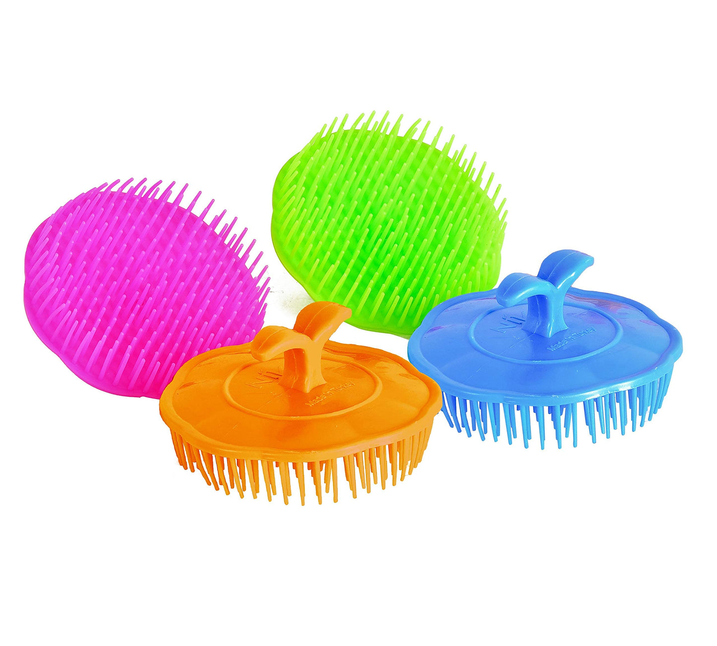 Niva Hair Scalp Massager Shampoo Brush - Flexible Scalp Exfoliator Dandruff Brush and Grass Shape Handle - Baby Shower Bath Brush Suitable for Women