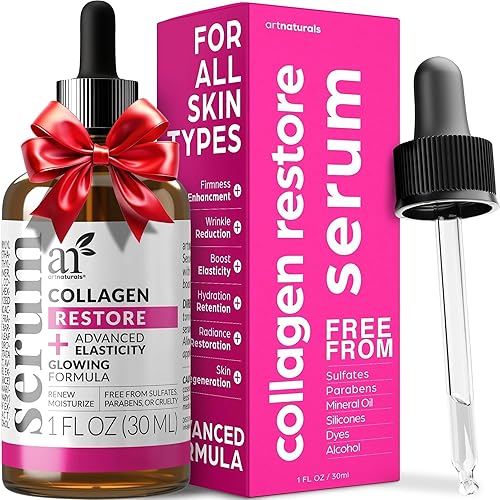 artnaturals Collagen Booster Serum for Face - Anti-Aging Reduces Wrinkles and Boosts Collagen - Heals and Repairs Skin - Improves Tone and Texture