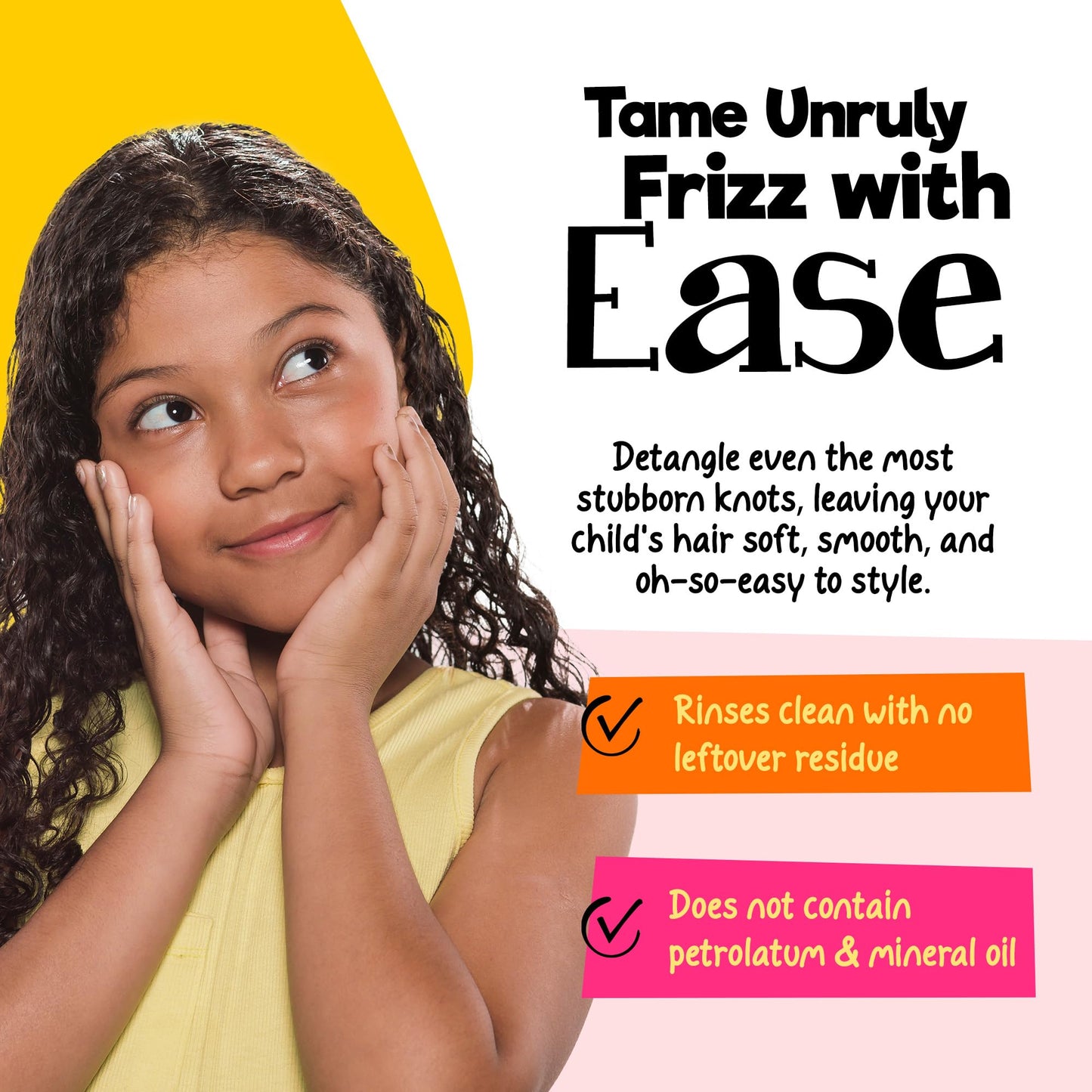 CurlyKids Frizz Control Paste - Anti-Frizz Styling Paste for Curly, Kinky, Coily & Mixed-Texture Hair - Smooth Edges, Tame Flyaways, Maximum Moisture