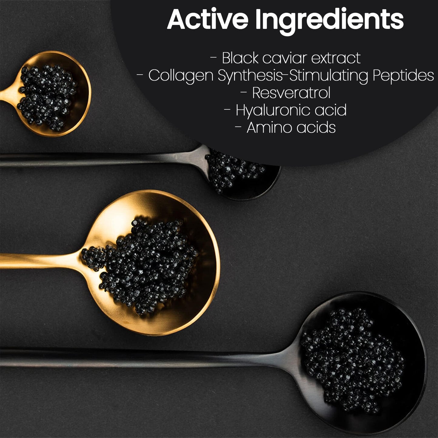 Caviar Hydrating Extract Face Serum - Advanced Repair Serum for Anti-Aging, Facial Lifting & Firming Effect, Removes Wrinkles & Fine Lines | Glowing