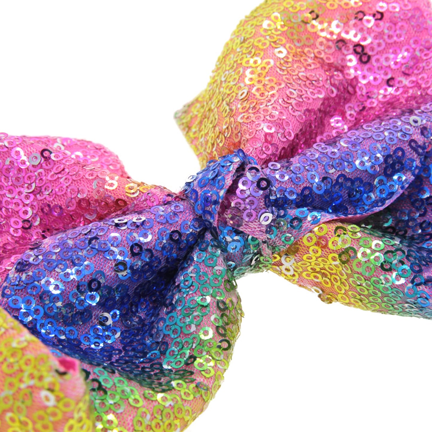 Xansema Hair Accessories: 8 Inches Sequin Alligator Barrettes for Women, Teens, and Girls (Rose)