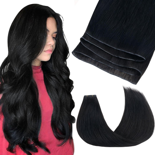 GOO GOO Wire Hair Extensions Human Hair, 2 Dark Brown Natural 14inch 75g, Invisible Wire Hair Extensions with Transparent, Seamless Fish Line Beauty and Personal Care GOO GOO Default Title