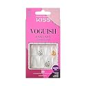 KISS Voguish Fantasy Halloween Nails, Black, Medium Length, Almond Shape, Pink Gel Nail Glue (2g), Mini Nail File, Manicure Stick, & 28 Fake Nails Beauty & Personal Care KISS