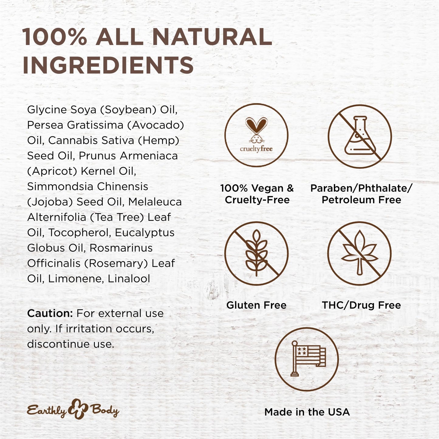 Earthly Body Miracle Oil, 1 fl. oz. - 2 Pack - 100% Natural Tea Tree Oil, Hemp Seed Oil & Vitamin E - Moisturizer, Calms Skin Irritations, Helps