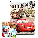 Disney Pixar Cars Blanket Set - Bundle with 45x60 Lightning McQueen Blanket, Stickers, More | Disney Bed Sheets, Cars Room Decor for Boys