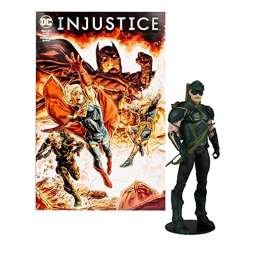 McFarlane Toys - DC Direct Gaming 7IN Figure with Comic - Injustice 2 WV1 - Green Arrow