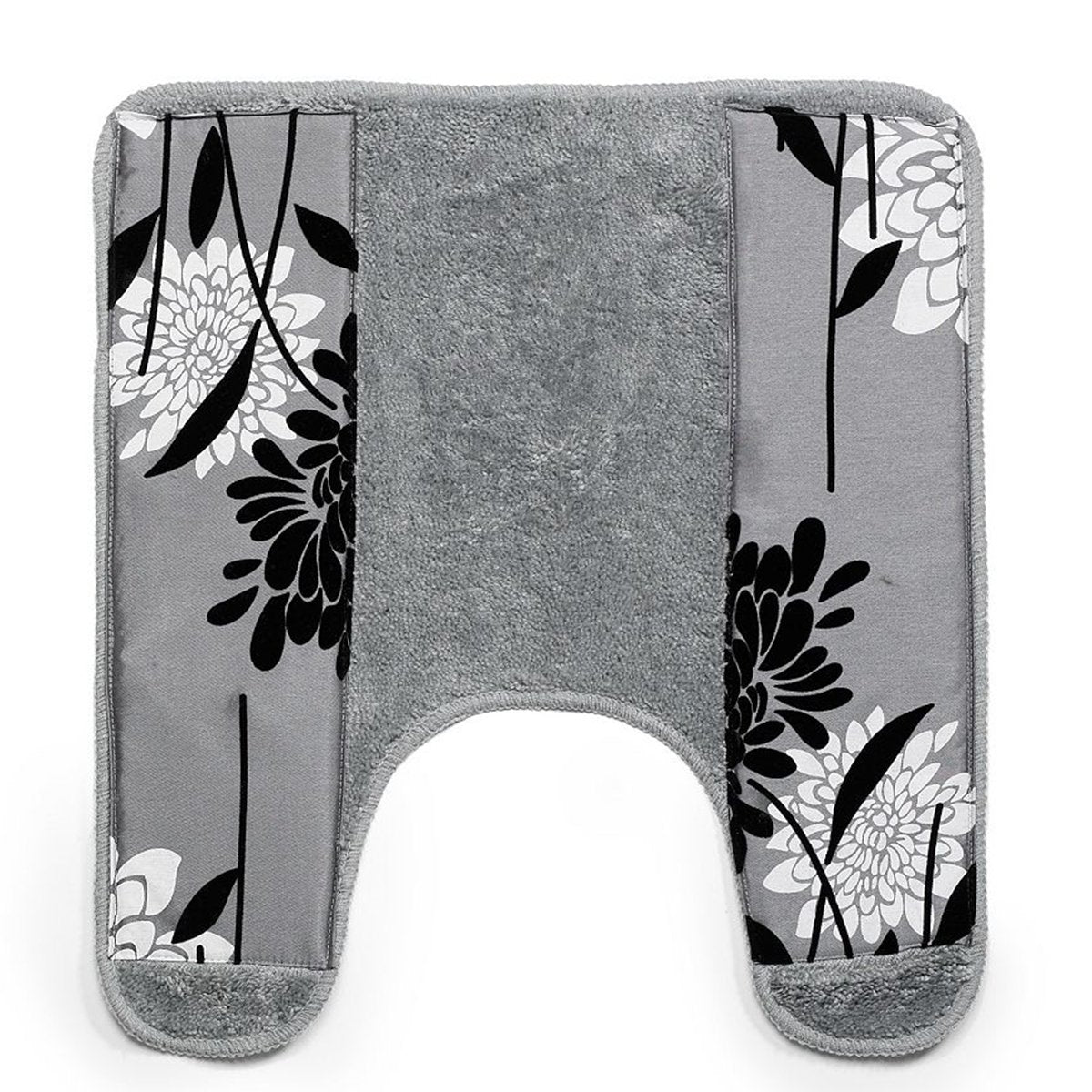 Popular Bath Contour Bath Rug, Erica Collection, 24" x 21", Grey