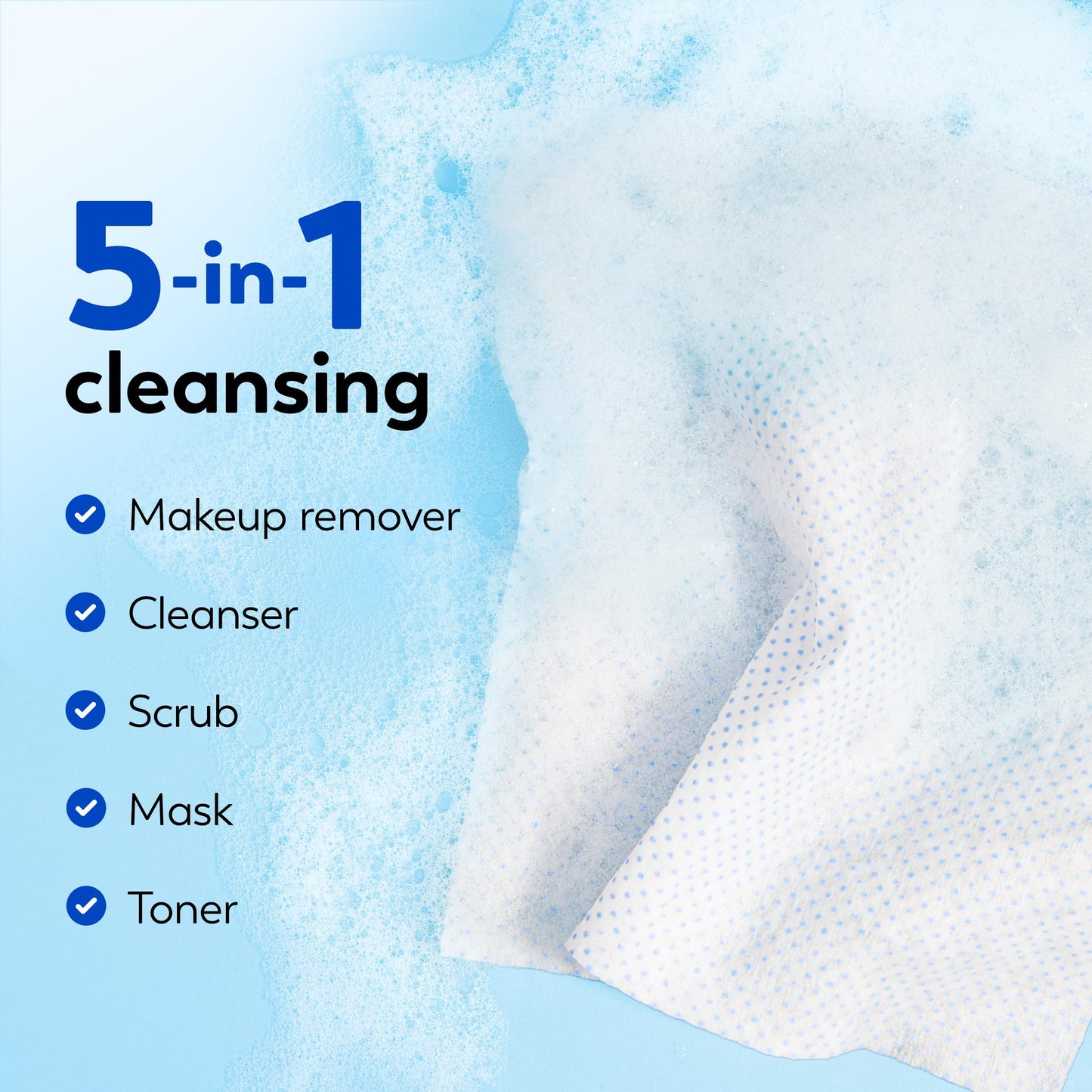 Olay Makeup Remover Wipes, Daily Facials Deep Clean Face Cleanser for Normal to Oily Skin, Alcohol & Fragrance Free, Soft Face Wash Towels, Travel