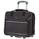 Amazon Basics Rolling Laptop Case, 15.6 in, Black