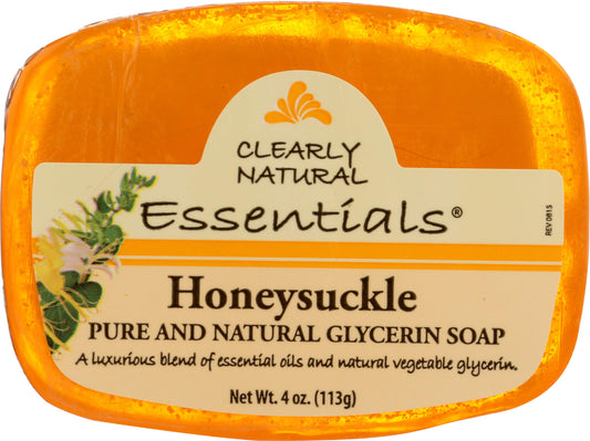Clearly Natural, Glycerine Soap Bar, Honeysuckle, 4 oz (00017-7)