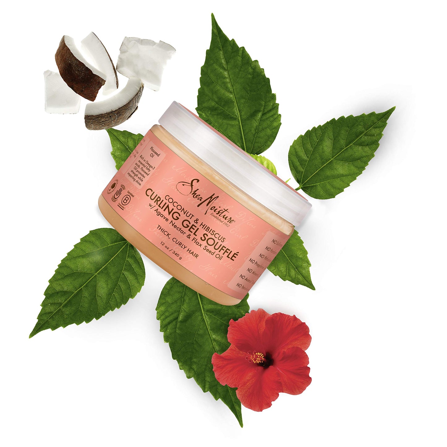 Shea Moisture Coconut & Hibiscus Curling Gel Souffle, 12 Ounce