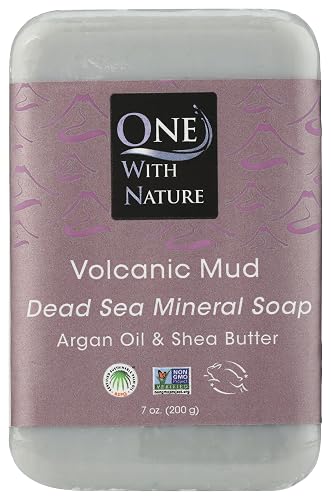 One With Nature Volcanic Mud Bar Soap, 7 Ounces (Pack Of 3)