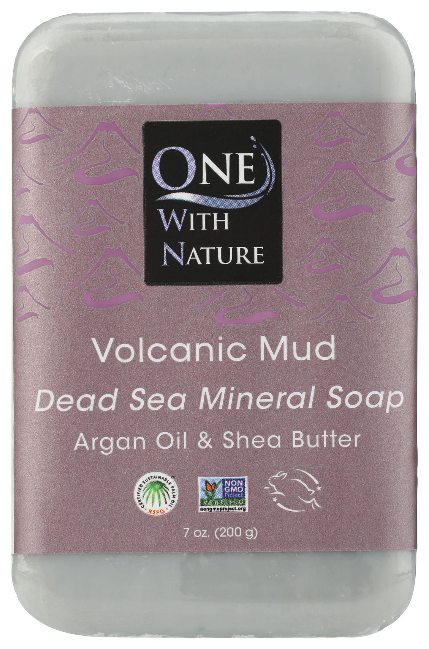 One With Nature Volcanic Mud Bar Soap, 7 Ounces (Pack Of 3)