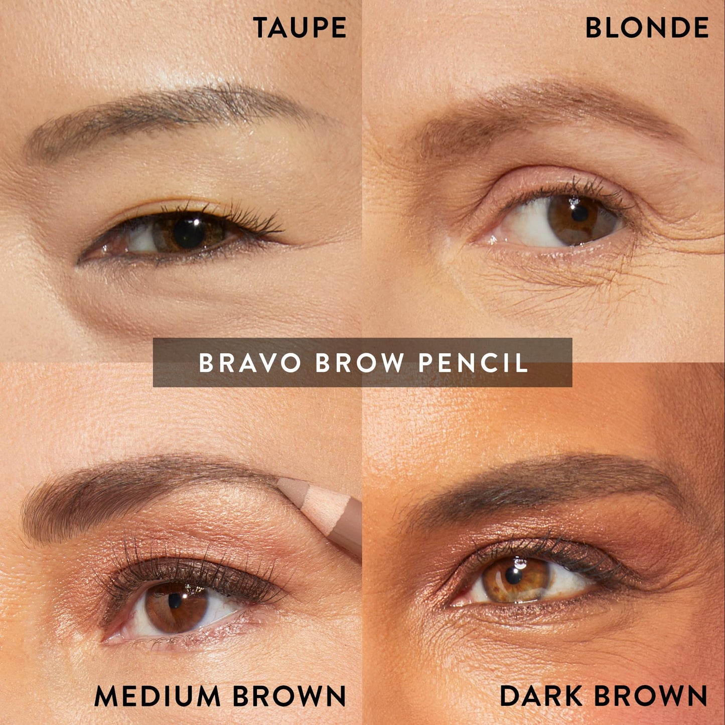 LAURA GELLER NEW YORK Bravo Brows Soft Pencil + Brush, Dark Brown