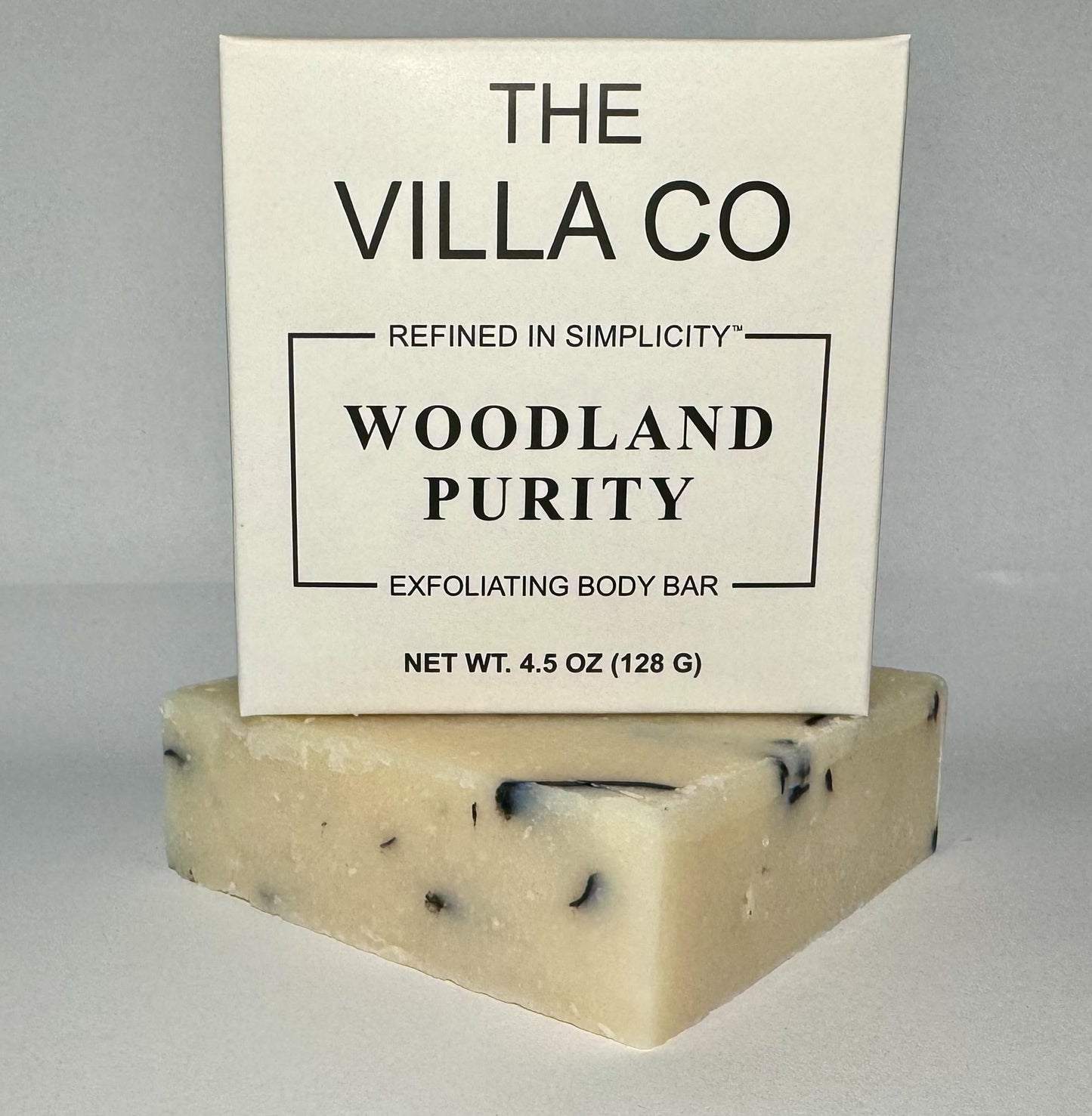 The Villa Co - Woodland Purity | 4.5oz Exfoliating Body Bar for Men | Artisan Made in USA | Natural Ingredients | Activated Charcoal Beauty & Personal Care The Villa Co