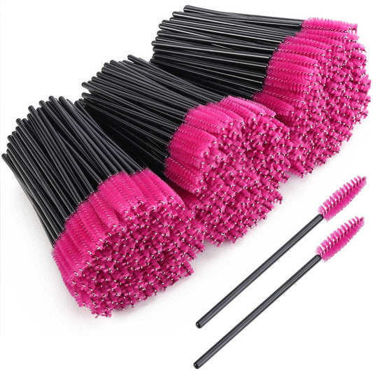 1000 PCS Disposable Eyelash Mascara Brushes Wands Applicator Makeup Brush Tool Kits,Pink