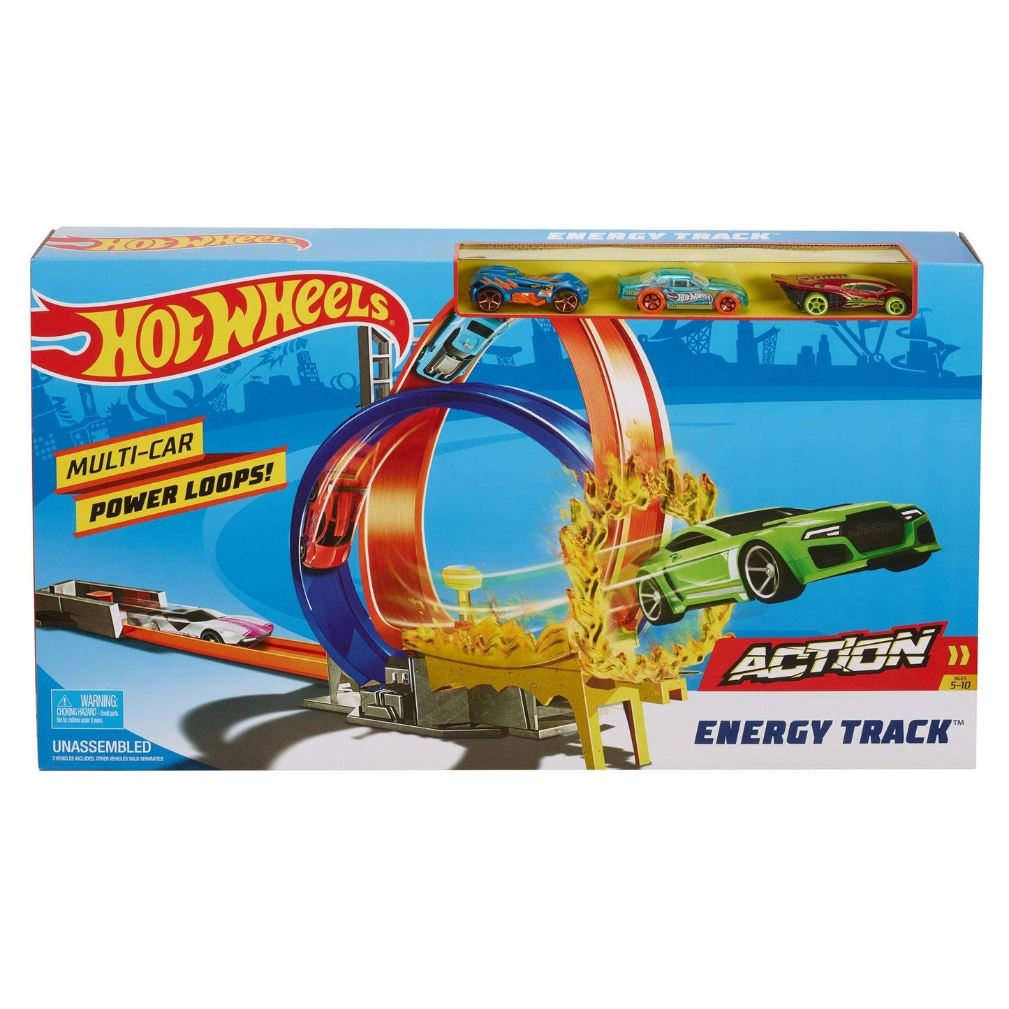 Hot Wheels FKV69 Mattel Energy Track.. Die, Blue