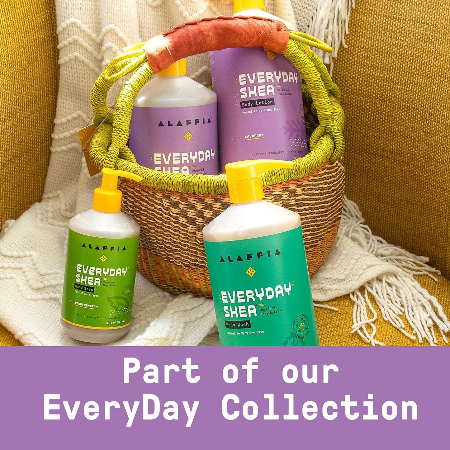 Alaffia EveryDay Shea Shampoo, Gently Cleansing Shampoo for Normal to Dry Hair, Made with Fair Trade Shea Butter, Cruelty Free, Vegan, No Parabens