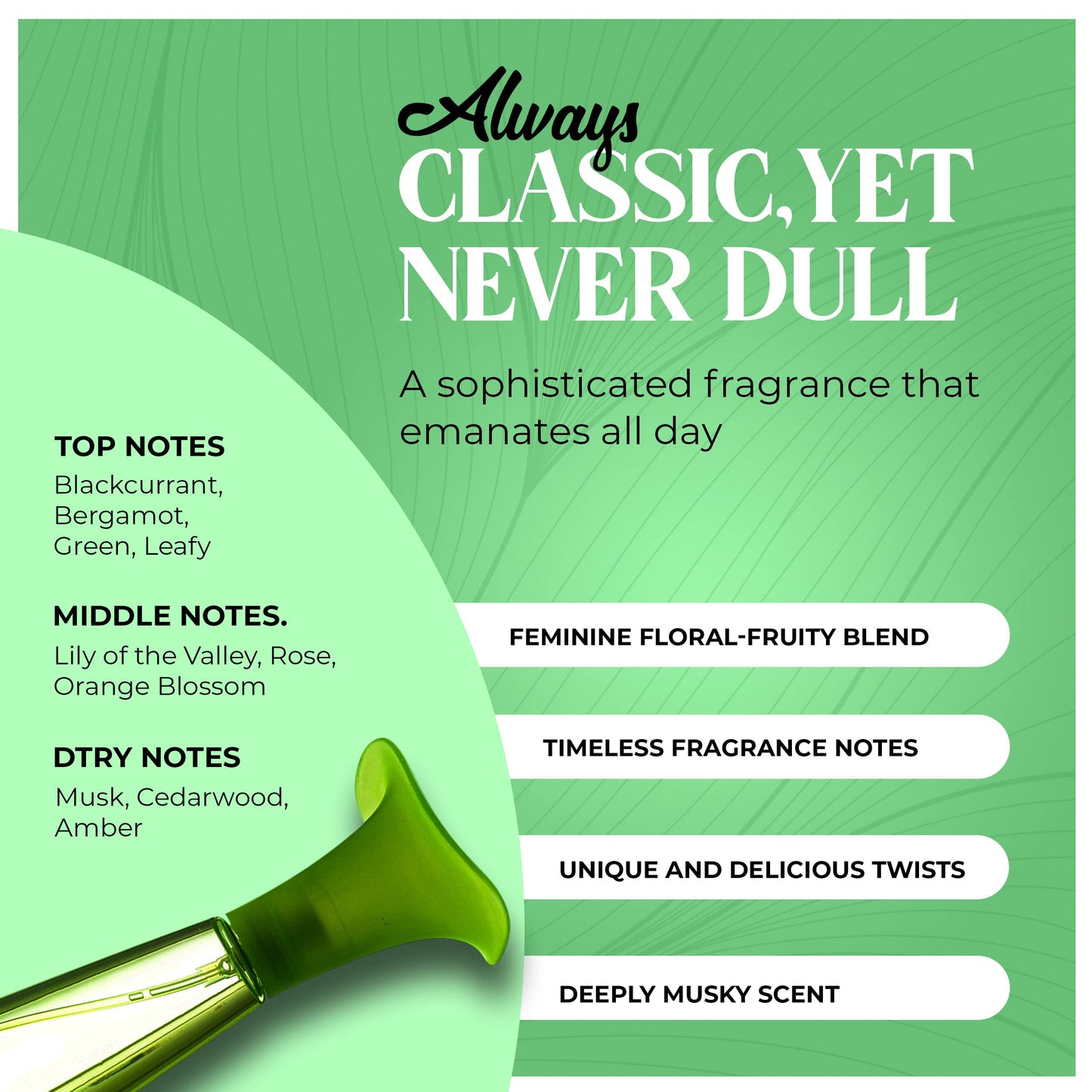 Regal Fragrances Women’s Perfume -- INSPIRED by A WORLD RENOWED WOMEN'S PERFUME - Blackcurrant, Bergamot, Lily of the Valley, Rose - Musk, Cedarwood